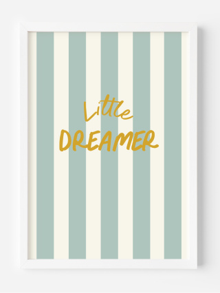 Minimalistyczny napis 'Little Dreamer'