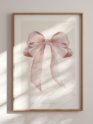 Plakat Kokarda Soft Vintage z imieniem dziewczynki
