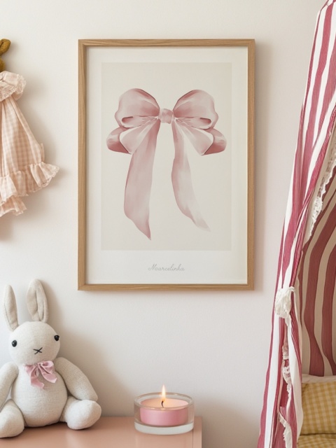 Plakat Kokarda Soft Vintage z imieniem dziewczynki Plakat Kokarda Soft Vintage z imieniem dziewczynki