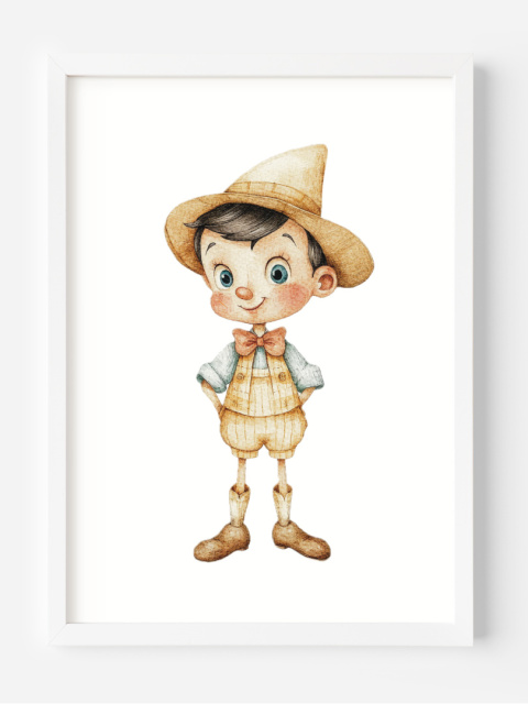Drewniany Chłopiec - Ilustracja w Stylu Retro Drewniany Chłopiec - Ilustracja w Stylu Retro